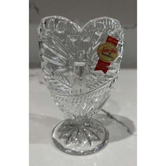 Anna Hutte Bleikristall 5" Lead Crystal Vase Made In Germany - Picture 1 of 6
